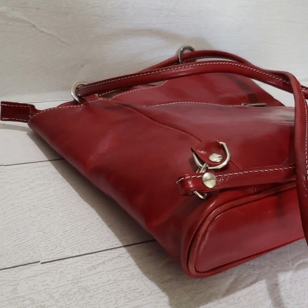 Florence red convertible shoulder/backpack bag